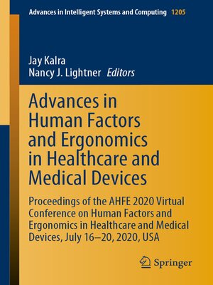 cover image of Advances in Human Factors and Ergonomics in Healthcare and Medical Devices